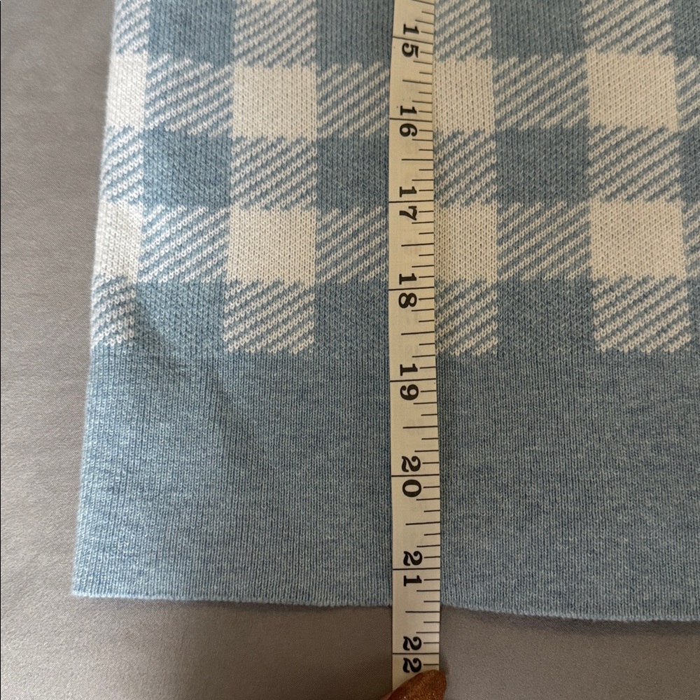 Kinross Gingham Cardigan NWOT 🩵 - Picture 8 of 8